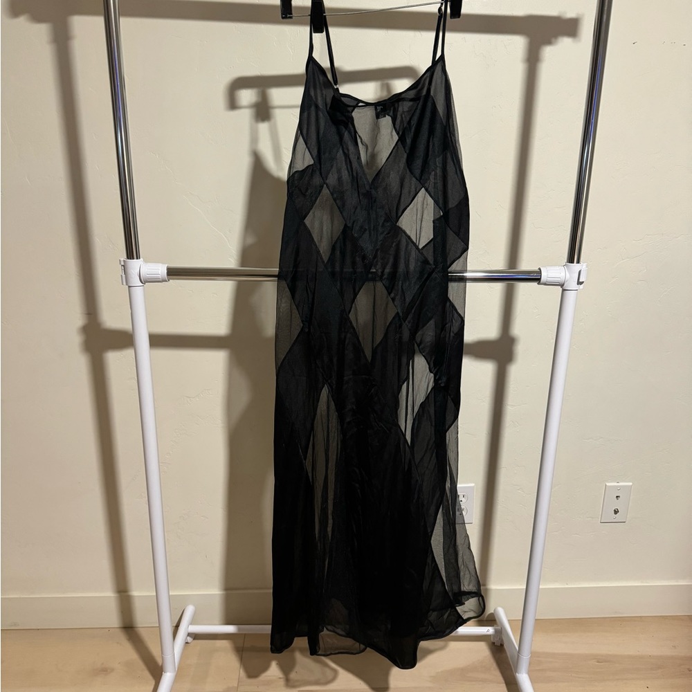 Lace and sheer night gown